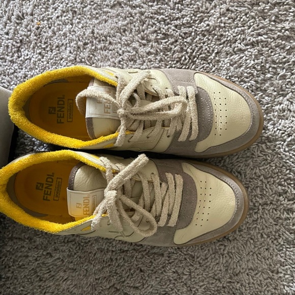 Fendi Men Sneakers Size 11(US) yellow and tan